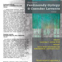 A „Parnasszus kortárs apostolai” – Ferdinandy György & Csender Levente