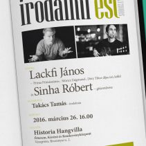 „Parnasszus kortárs apostolai” –  Irodalmi est sorozat Lackfi Jánossal és Sinha Róberttel Veszprémben